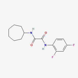 molecular formula C15H18F2N2O2 B2882120 N1-cycloheptyl-N2-(2,4-difluorophenyl)oxalamide CAS No. 898356-92-8