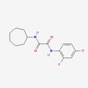 molecular formula C15H18F2N2O2 B2882120 N-cycloheptyl-N'-(2,4-difluorophenyl)oxamide CAS No. 898356-92-8