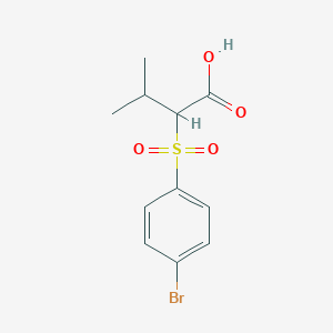 molecular formula C11H13BrO4S B2882143 2-(4-bromobenzenesulfonyl)-3-methylbutanoic acid CAS No. 134649-66-4