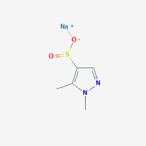 molecular formula C5H7N2NaO2S B2882153 sodium 1,5-dimethyl-1H-pyrazole-4-sulfinate CAS No. 1854908-42-1