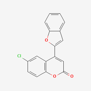molecular formula C17H9ClO3 B2882154 4-(1-benzofuran-2-yl)-6-chloro-2H-chromen-2-one CAS No. 108175-39-9
