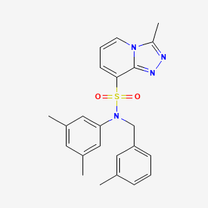 molecular formula C23H24N4O2S B2882199 N-(3,5-dimethylphenyl)-3-methyl-N-[(3-methylphenyl)methyl]-[1,2,4]triazolo[4,3-a]pyridine-8-sulfonamide CAS No. 1251671-81-4