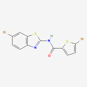 molecular formula C12H6Br2N2OS2 B2882219 5-bromo-N-(6-bromo-1,3-benzothiazol-2-yl)thiophene-2-carboxamide CAS No. 391223-89-5