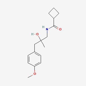molecular formula C16H23NO3 B2882240 N-[2-hydroxy-3-(4-methoxyphenyl)-2-methylpropyl]cyclobutanecarboxamide CAS No. 1396781-52-4