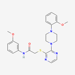 molecular formula C24H27N5O3S B2882273 N-(3-methoxyphenyl)-2-({3-[4-(2-methoxyphenyl)piperazin-1-yl]pyrazin-2-yl}sulfanyl)acetamide CAS No. 1115867-08-7