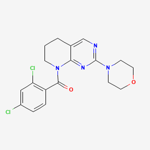 (2,4-dichlorophenyl)(2-morpholino-6,7-dihydropyrido[2,3-d]pyrimidin-8(5H)-yl)methanone