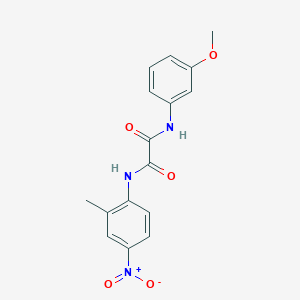 molecular formula C16H15N3O5 B2882283 N'-(3-methoxyphenyl)-N-(2-methyl-4-nitrophenyl)ethanediamide CAS No. 941963-95-7