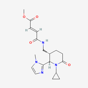 Methyl (E)-4-[[(2R,3S)-1-cyclopropyl-2-(1-methylimidazol-2-yl)-6-oxopiperidin-3-yl]methylamino]-4-oxobut-2-enoate