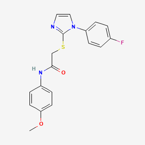 2-[1-(4-fluorophenyl)imidazol-2-yl]sulfanyl-N-(4-methoxyphenyl)acetamide