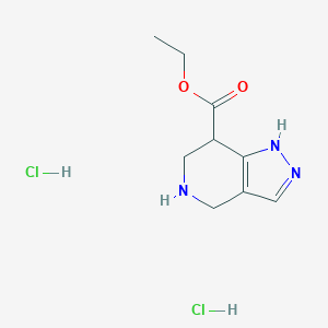 molecular formula C9H15Cl2N3O2 B2882293 ethyl1H,4H,5H,6H,7H-pyrazolo[4,3-c]pyridine-7-carboxylatedihydrochloride CAS No. 2243504-69-8