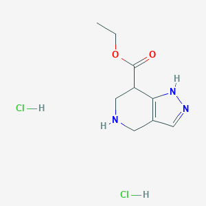 Ethyl 4,5,6,7-tetrahydro-1H-pyrazolo[4,3-c]pyridine-7-carboxylate;dihydrochloride