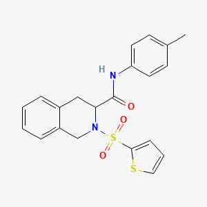 2-(thiophen-2-ylsulfonyl)-N-(p-tolyl)-1,2,3,4-tetrahydroisoquinoline-3-carboxamide