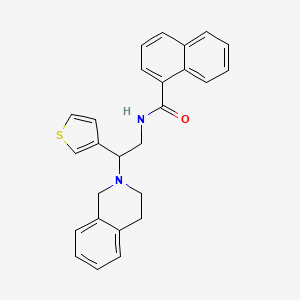 N-(2-(3,4-dihydroisoquinolin-2(1H)-yl)-2-(thiophen-3-yl)ethyl)-1-naphthamide