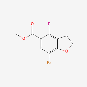 molecular formula C10H8BrFO3 B2882300 Methyl 7-bromo-4-fluoro-2,3-dihydrobenzofuran-5-carboxylate CAS No. 2253108-16-4