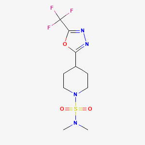 N,N-dimethyl-4-(5-(trifluoromethyl)-1,3,4-oxadiazol-2-yl)piperidine-1-sulfonamide
