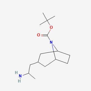 molecular formula C15H28N2O2 B2882320 Tert-butyl 3-(2-aminopropyl)-8-azabicyclo[3.2.1]octane-8-carboxylate CAS No. 2022024-91-3