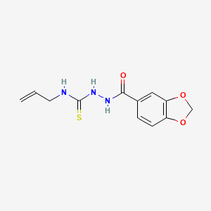 molecular formula C12H13N3O3S B2882322 N-allyl-2-(1,3-benzodioxol-5-ylcarbonyl)-1-hydrazinecarbothioamide CAS No. 52190-79-1