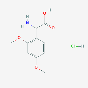 molecular formula C10H14ClNO4 B2882323 2-Amino-2-(2,4-dimethoxyphenyl)acetic acid hydrochloride CAS No. 2137451-44-4