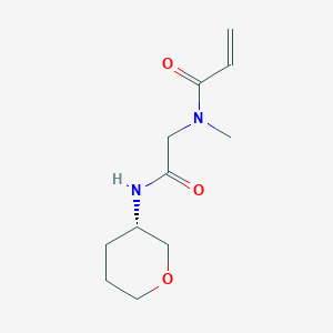 molecular formula C11H18N2O3 B2882333 N-Methyl-N-[2-[[(3S)-oxan-3-yl]amino]-2-oxoethyl]prop-2-enamide CAS No. 2197750-28-8