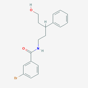 3-bromo-N-(5-hydroxy-3-phenylpentyl)benzamide