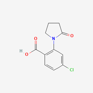 molecular formula C11H10ClNO3 B2882365 4-chloro-2-(2-oxopyrrolidin-1-yl)benzoic Acid CAS No. 869464-85-7