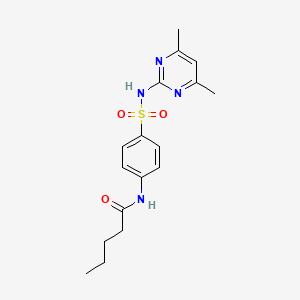 N-[4-[(4,6-dimethylpyrimidin-2-yl)sulfamoyl]phenyl]pentanamide