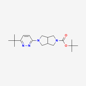 molecular formula C19H30N4O2 B2882397 Tert-butyl 5-(6-tert-butylpyridazin-3-yl)-octahydropyrrolo[3,4-c]pyrrole-2-carboxylate CAS No. 2415504-45-7