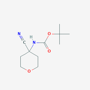 molecular formula C11H18N2O3 B2882407 tert-butyl N-(4-cyanooxan-4-yl)carbamate CAS No. 519031-87-9