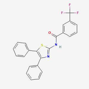 molecular formula C23H15F3N2OS B2882414 N-(4,5-diphenyl-1,3-thiazol-2-yl)-3-(trifluoromethyl)benzamide CAS No. 330189-78-1