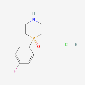 molecular formula C10H14ClFNOP B2882444 4-(4-Fluorophenyl)-1,4-azaphosphinane 4-oxide hydrochloride CAS No. 945459-95-0