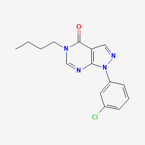 molecular formula C15H15ClN4O B2882457 5-butyl-1-(3-chlorophenyl)-1H,4H,5H-pyrazolo[3,4-d]pyrimidin-4-one CAS No. 895015-25-5