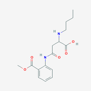 molecular formula C16H22N2O5 B2882500 2-(BUTYLAMINO)-3-{[2-(METHOXYCARBONYL)PHENYL]CARBAMOYL}PROPANOIC ACID CAS No. 1048004-52-9