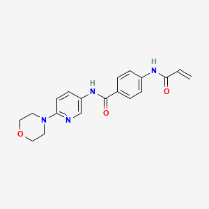 molecular formula C19H20N4O3 B2882538 N-[6-(morpholin-4-yl)pyridin-3-yl]-4-(prop-2-enamido)benzamide CAS No. 1210680-89-9