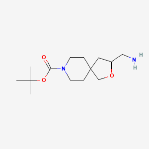 molecular formula C14H26N2O3 B2882541 tert-Butyl 3-(aminomethyl)-2-oxa-8-azaspiro[4.5]decane-8-carboxylate CAS No. 1268520-21-3
