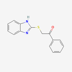 molecular formula C15H12N2OS B2882548 2-(1H-Benzimidazol-2-ylsulfanyl)-1-phenylethanone CAS No. 21547-79-5