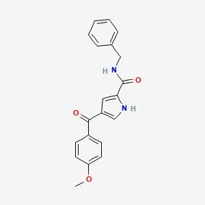 molecular formula C20H18N2O3 B2882551 N-benzyl-4-(4-methoxybenzoyl)-1H-pyrrole-2-carboxamide CAS No. 478259-47-1