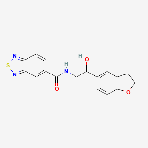 molecular formula C17H15N3O3S B2882573 N-[2-(2,3-DIHYDRO-1-BENZOFURAN-5-YL)-2-HYDROXYETHYL]-2,1,3-BENZOTHIADIAZOLE-5-CARBOXAMIDE CAS No. 1421501-63-4
