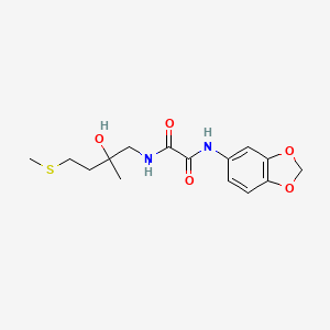 molecular formula C15H20N2O5S B2882608 N'-(2H-1,3-benzodioxol-5-yl)-N-[2-hydroxy-2-methyl-4-(methylsulfanyl)butyl]ethanediamide CAS No. 1396748-02-9