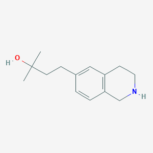 molecular formula C14H21NO B2882702 2-Methyl-4-(1,2,3,4-tetrahydroisoquinolin-6-yl)butan-2-ol CAS No. 1781139-43-2