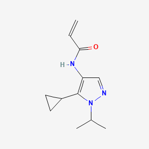 molecular formula C12H17N3O B2882705 N-(5-Cyclopropyl-1-propan-2-ylpyrazol-4-yl)prop-2-enamide CAS No. 2187469-49-2