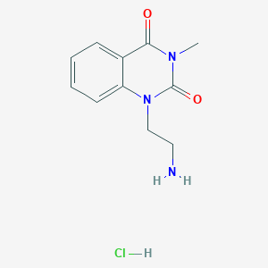molecular formula C11H14ClN3O2 B2882706 1-(2-aminoethyl)-3-methylquinazoline-2,4(1H,3H)-dione hydrochloride CAS No. 1211568-40-9