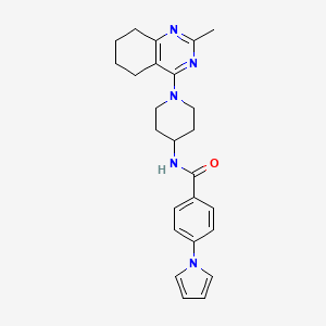 molecular formula C25H29N5O B2882707 N-(1-(2-methyl-5,6,7,8-tetrahydroquinazolin-4-yl)piperidin-4-yl)-4-(1H-pyrrol-1-yl)benzamide CAS No. 1902989-69-8