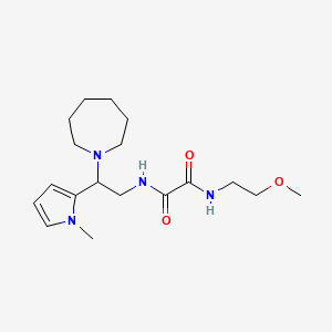 molecular formula C18H30N4O3 B2882712 N'-[2-(azepan-1-yl)-2-(1-methyl-1H-pyrrol-2-yl)ethyl]-N-(2-methoxyethyl)ethanediamide CAS No. 1049399-56-5