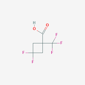 molecular formula C6H5F5O2 B2882715 3,3-Difluoro-1-(trifluoromethyl)cyclobutane-1-carboxylic acid CAS No. 2167095-52-3