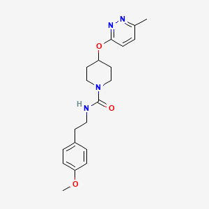 molecular formula C20H26N4O3 B2882716 N-(4-methoxyphenethyl)-4-((6-methylpyridazin-3-yl)oxy)piperidine-1-carboxamide CAS No. 1797063-82-1