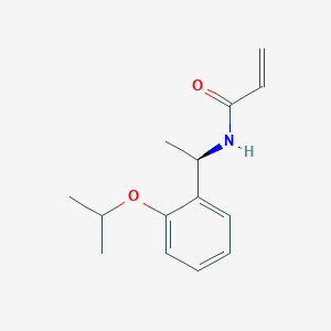 molecular formula C14H19NO2 B2882733 N-[(1R)-1-(2-Propan-2-yloxyphenyl)ethyl]prop-2-enamide CAS No. 2361608-38-8