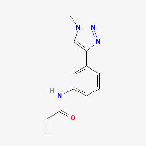 molecular formula C12H12N4O B2882751 N-[3-(1-Methyltriazol-4-yl)phenyl]prop-2-enamide CAS No. 2361639-55-4
