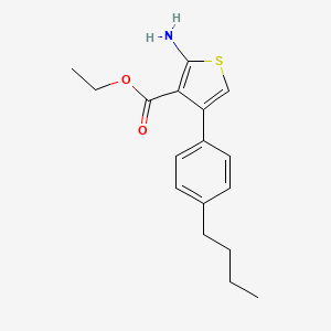 molecular formula C17H21NO2S B2882762 Ethyl 2-amino-4-(4-butylphenyl)thiophene-3-carboxylate CAS No. 350990-06-6