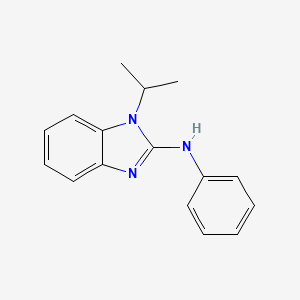 molecular formula C16H17N3 B2882790 N-phenyl-1-(propan-2-yl)-1H-1,3-benzodiazol-2-amine CAS No. 377048-84-5
