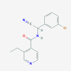 molecular formula C16H14BrN3O B2882791 N-[(3-bromophenyl)(cyano)methyl]-3-ethylpyridine-4-carboxamide CAS No. 2094225-49-5